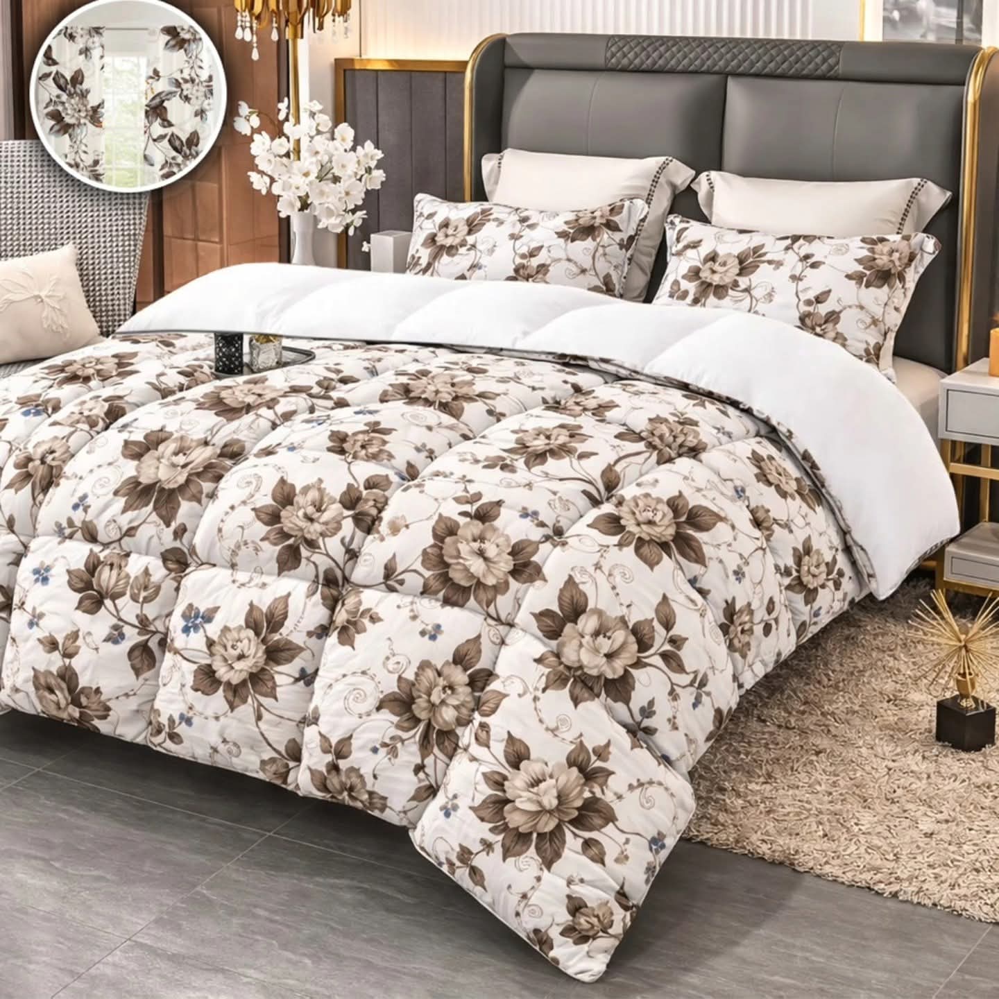 Flora Comforter Sets - 5 Pieces King size