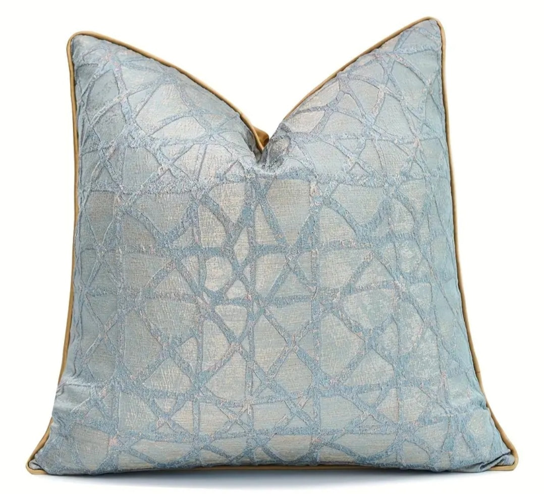 Luxury Nordic Jacquard Throw Pillow Cover – Geometric Textured Cushion Case with Zip Closure