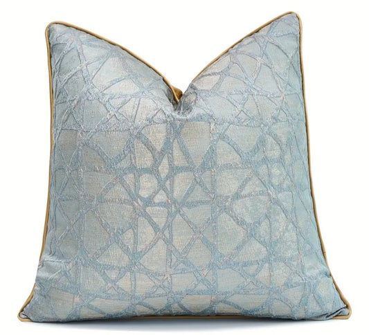 Luxury Nordic Jacquard Throw Pillow Cover – Geometric Textured Cushion Case with Zip Closure