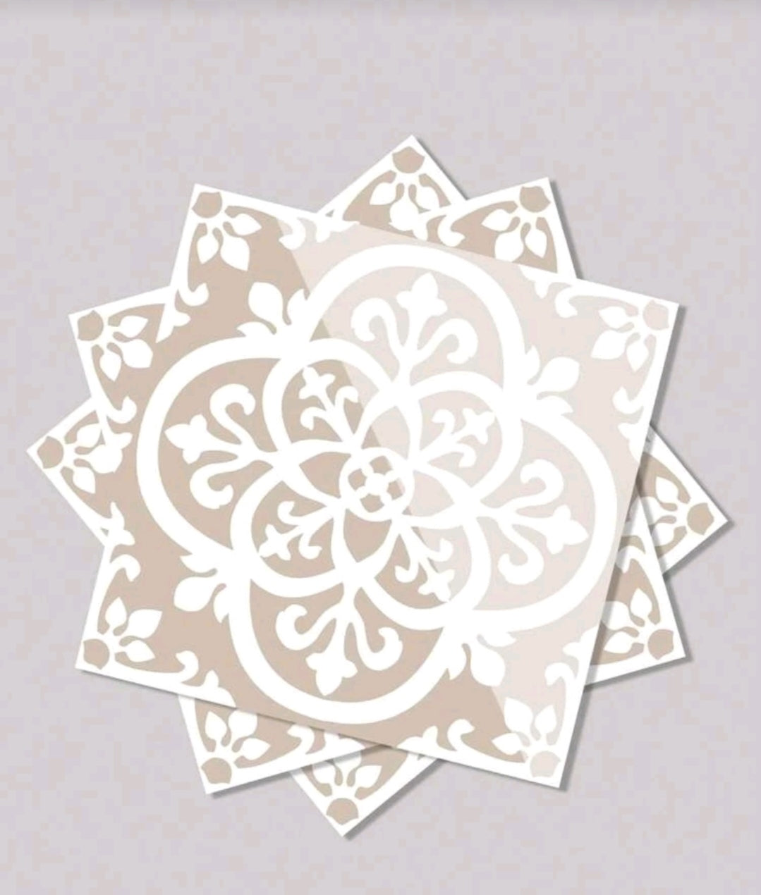 Vintage Moroccan Medallion Backsplash Tile – SQE Self-Adhesive Panel