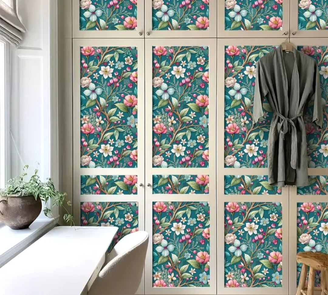 Botanical Wallpaper Collection – Modern Peel and Stick Waterproof Wall Coverings 40x300cm