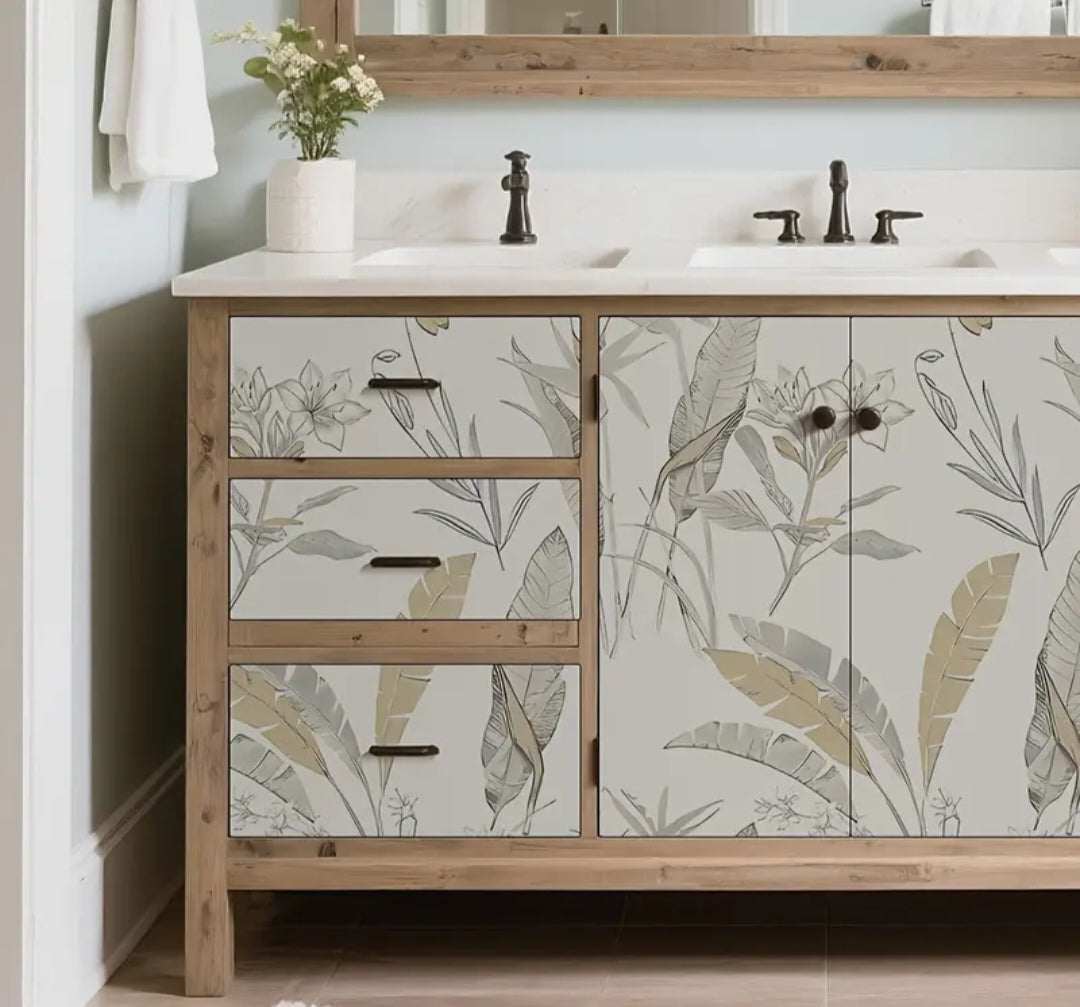 Botanical Wallpaper Collection – Modern Peel and Stick Waterproof Wall Coverings 40x300cm