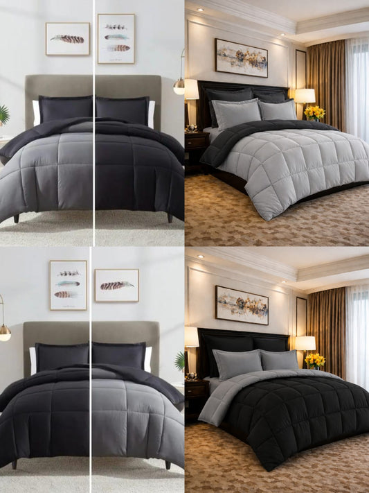 HOTEL COLLECTION 5-Piece King Size Cotton Comforter Set – Reversible