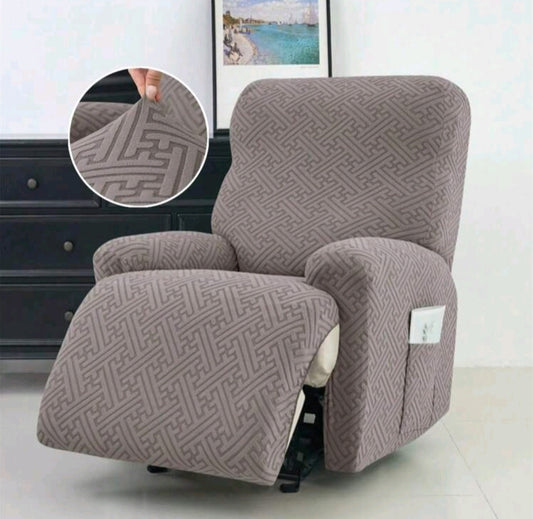 4-Piece Recliner Chair Cover Set – Stretch Fit Slipcover (Available in 3 Colours)