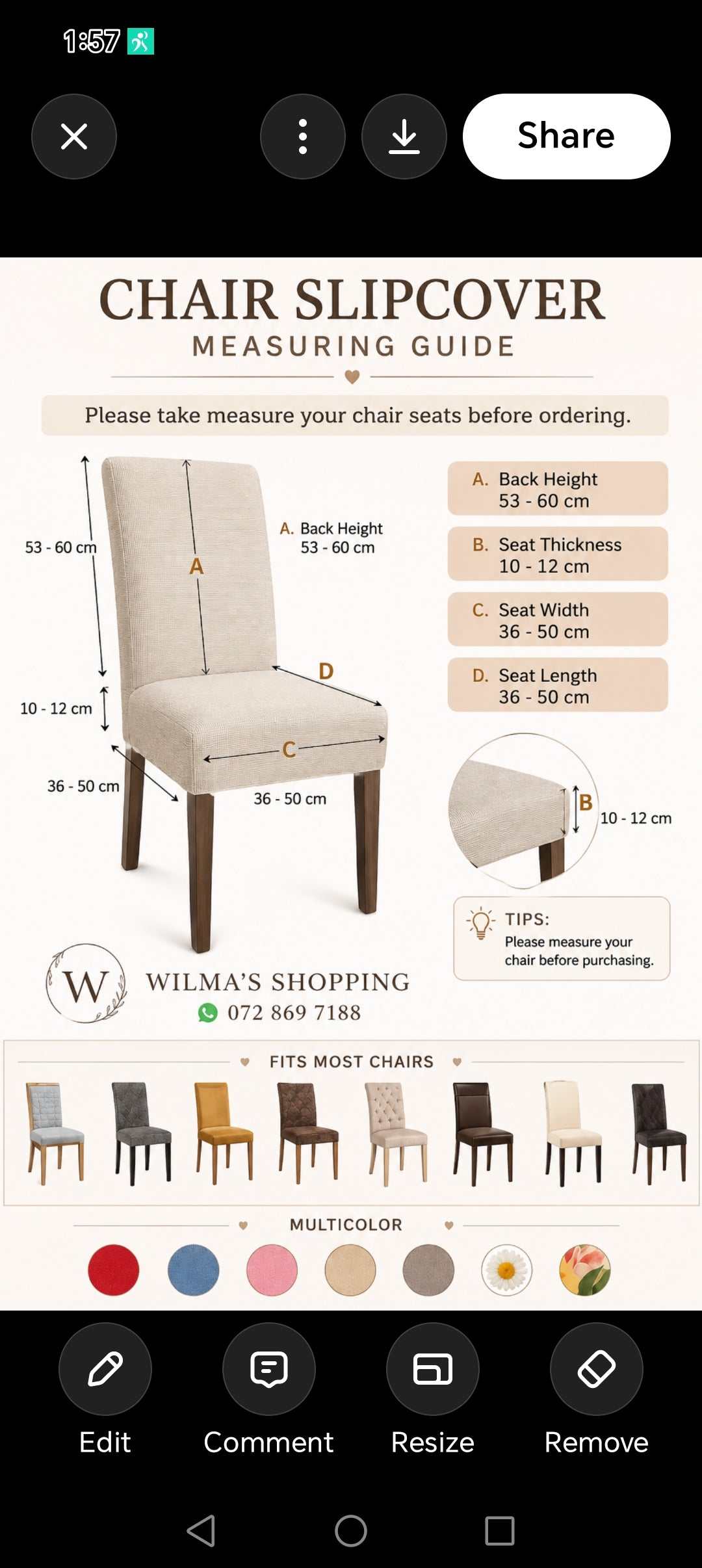 Stretch Dining Chair Slipcover | Removable Washable Chair Cover