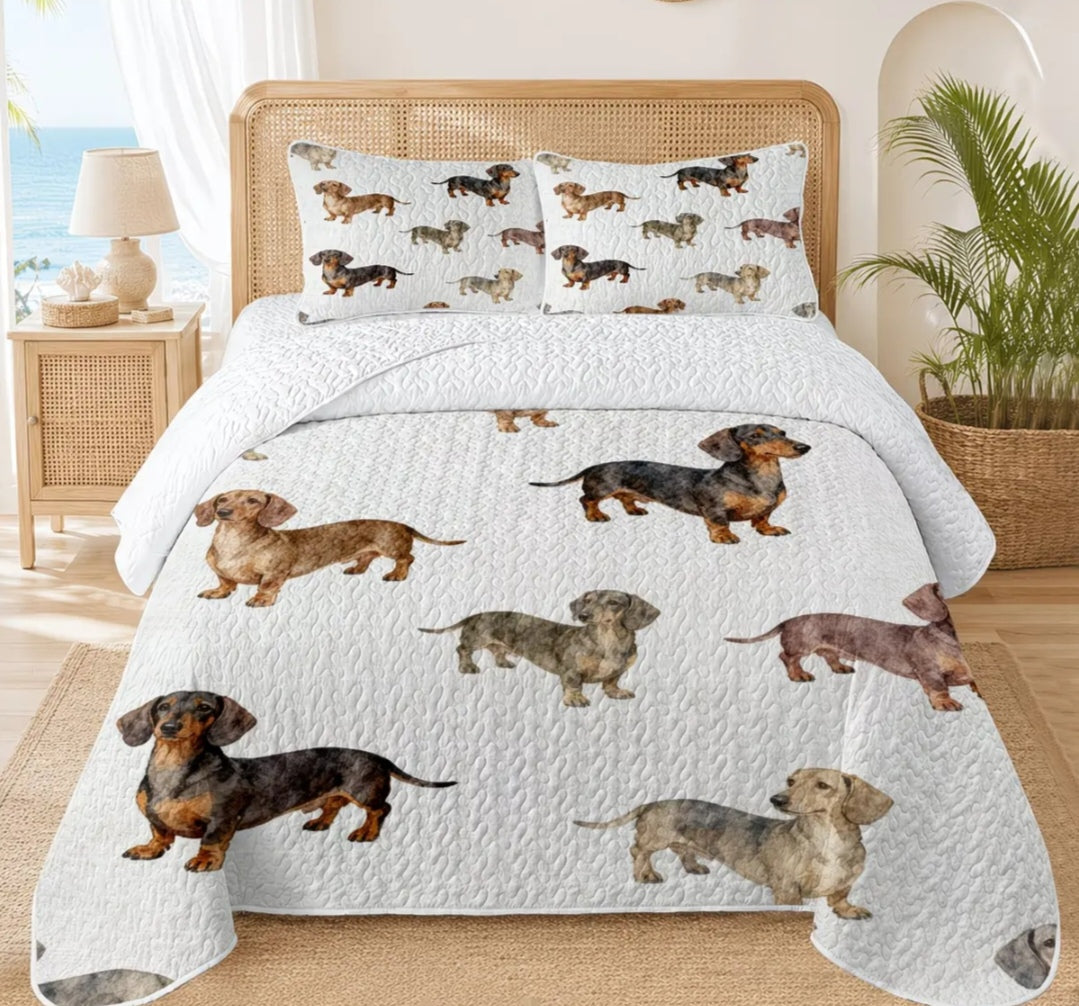Single Bed Cover Set 150 x 200 cm | Embossed Bed Cover with 1 Pillowcase | Various Designs