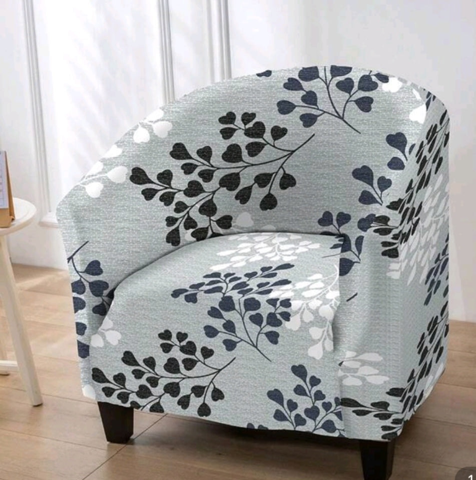 Printed tub chair slipcovers