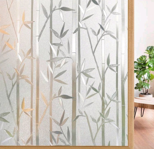 Frosted Privacy Window Film – Static Cling, No Glue, UV Blocking for Glass Doors & Windows