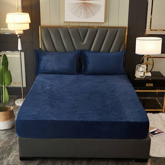 3pcs Velvet Sheet Set (Winter Fitted Set)