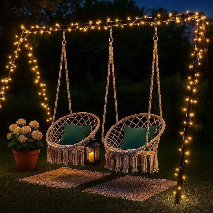 Macrame hanging chair
