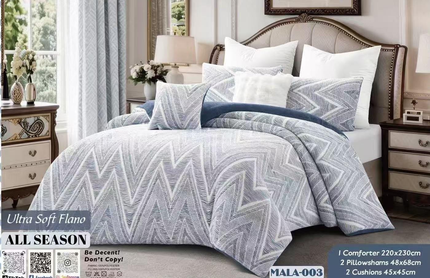 Piece Ultra Soft  Comforter Set | All-Season Luxury Bedding | Comforter, Pillowcases & Cushions