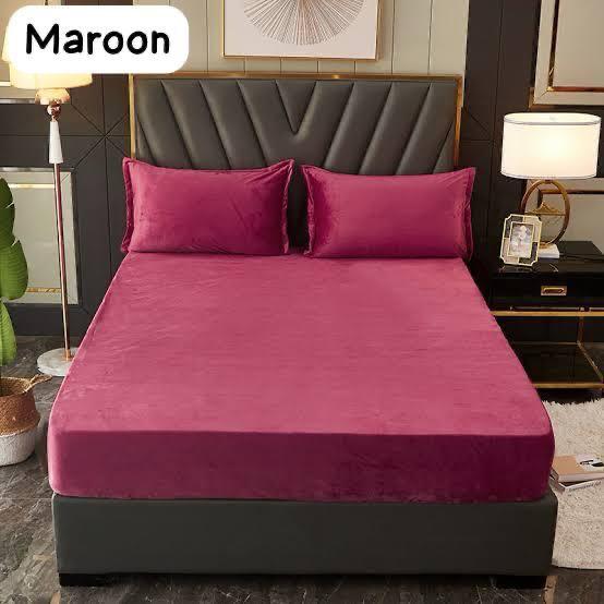 3pcs Velvet Sheet Set (Winter Fitted Set)