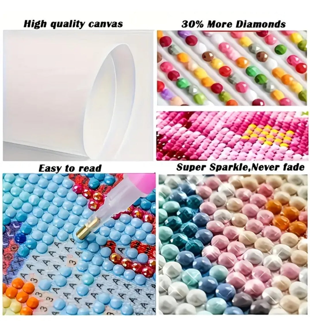 King Protea Windmill Diamond Painting Kit – 5D DIY Mosaic Wall Art