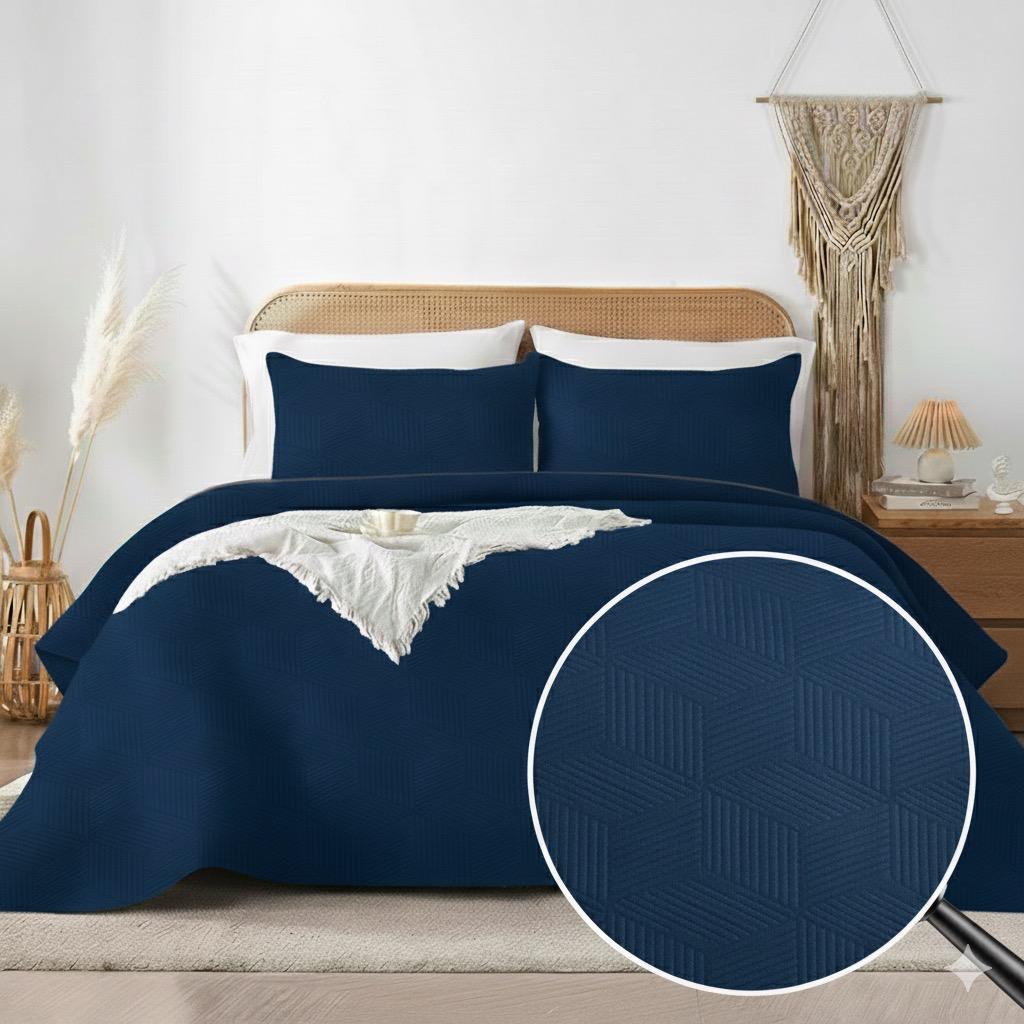 Embossed bedspread