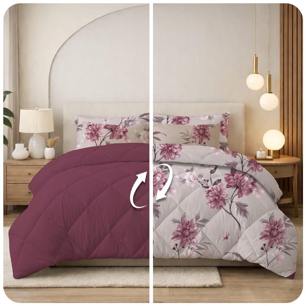 Reversible printed comforter