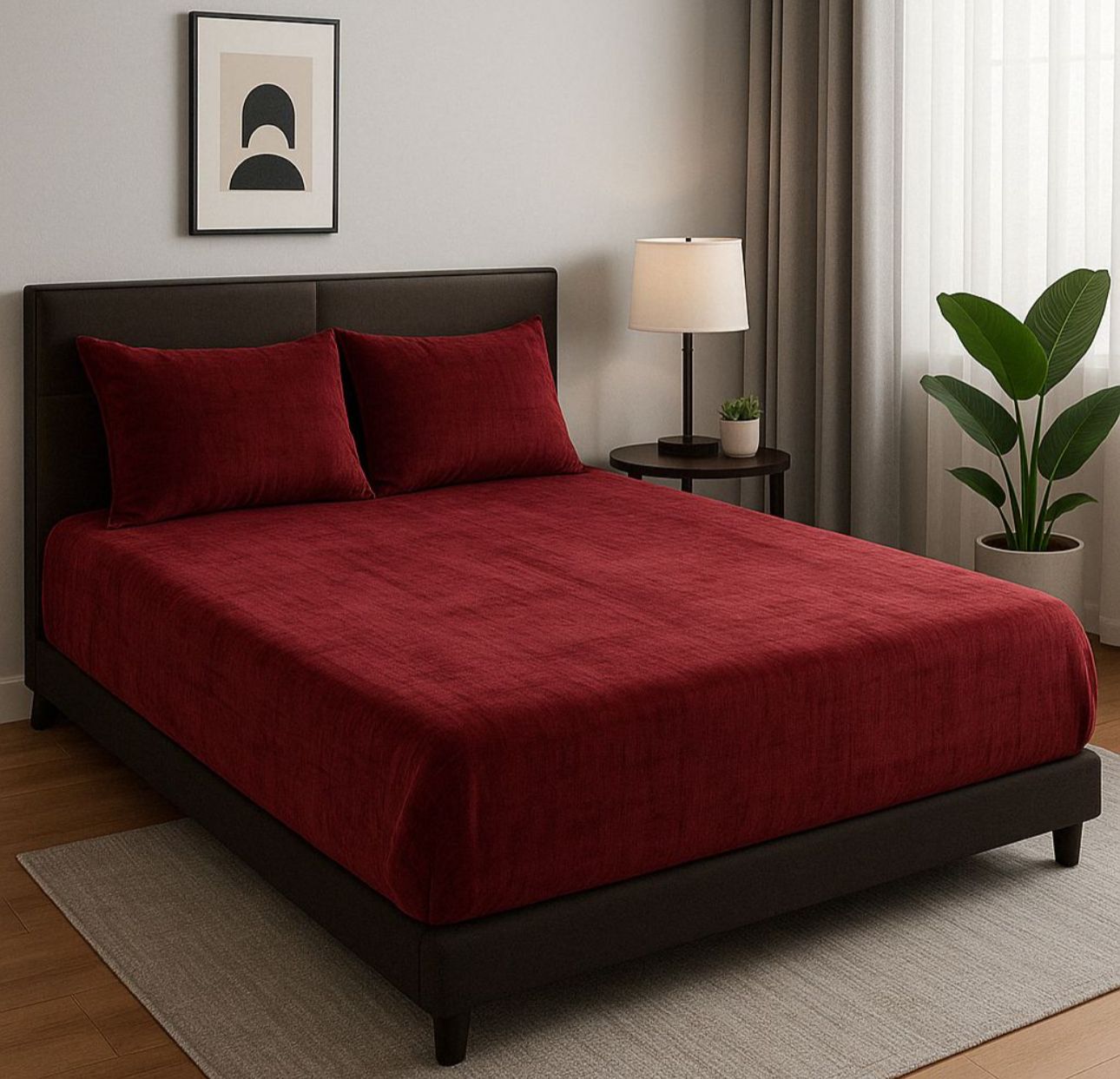 3pcs Velvet Sheet Set (Winter Fitted Set)