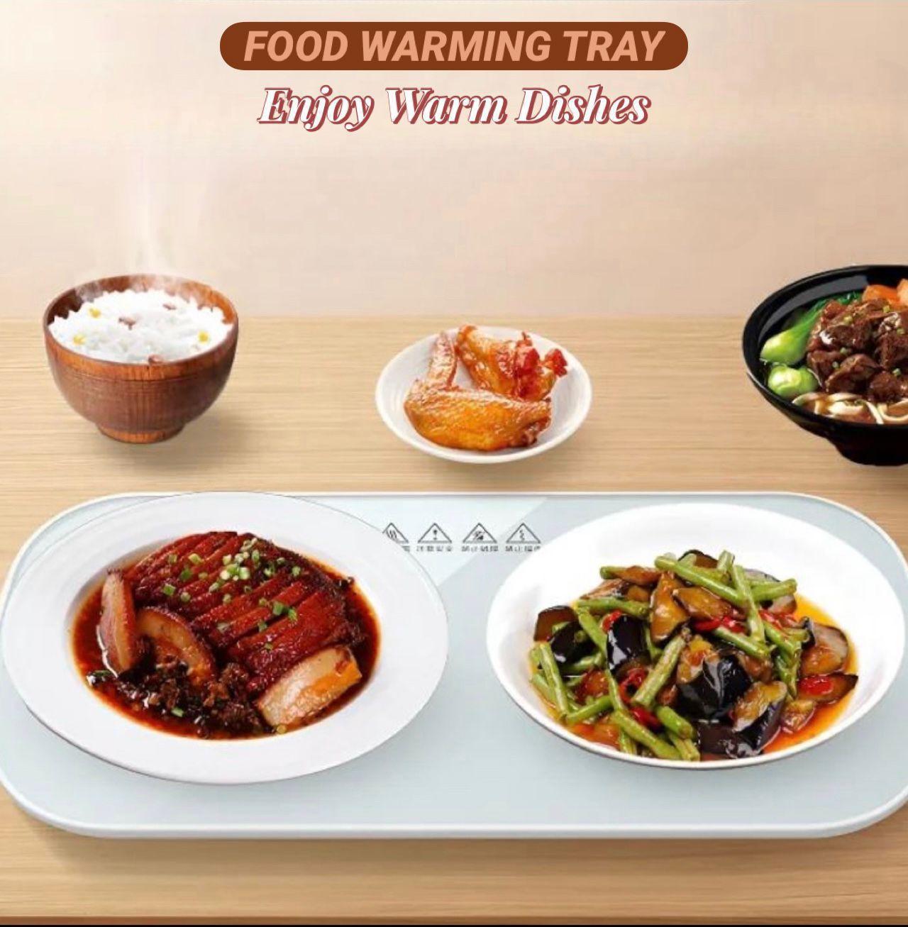 Electric Food Warming Tray – Portable Dish Warmer