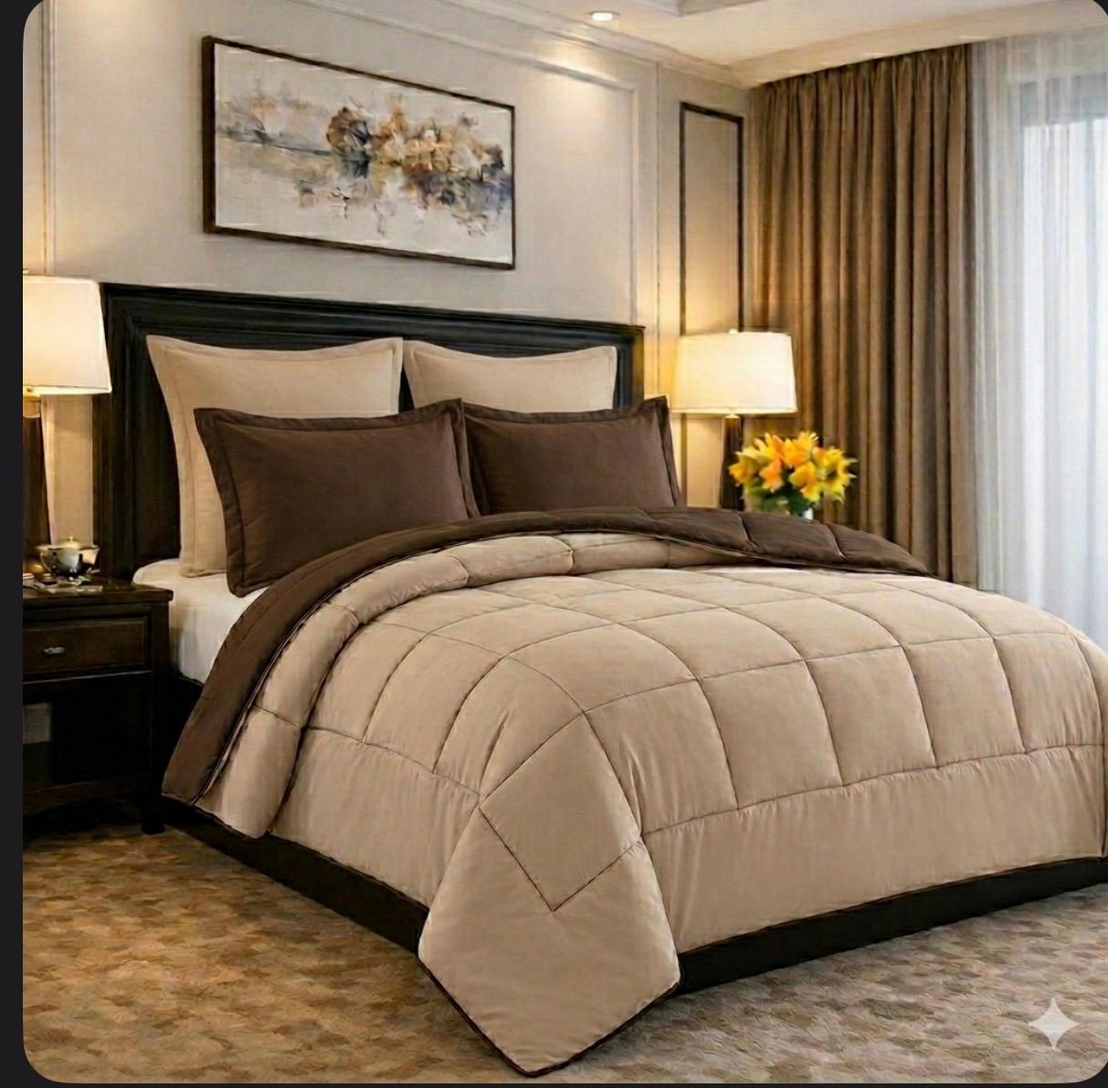 HOTEL COLLECTION 5-Piece King Size Cotton Comforter Set – Reversible