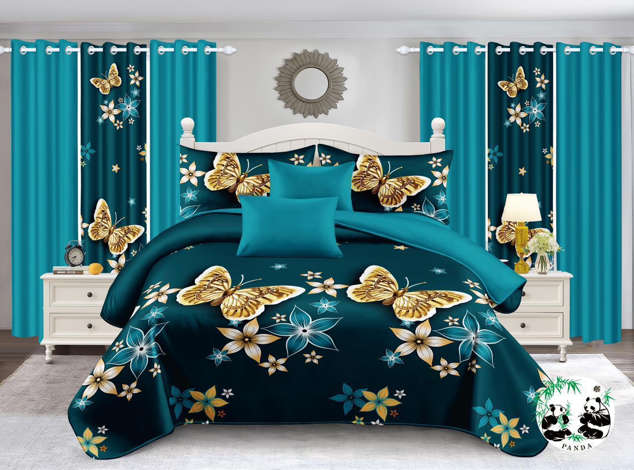 7-Piece Quilt & Curtain Set