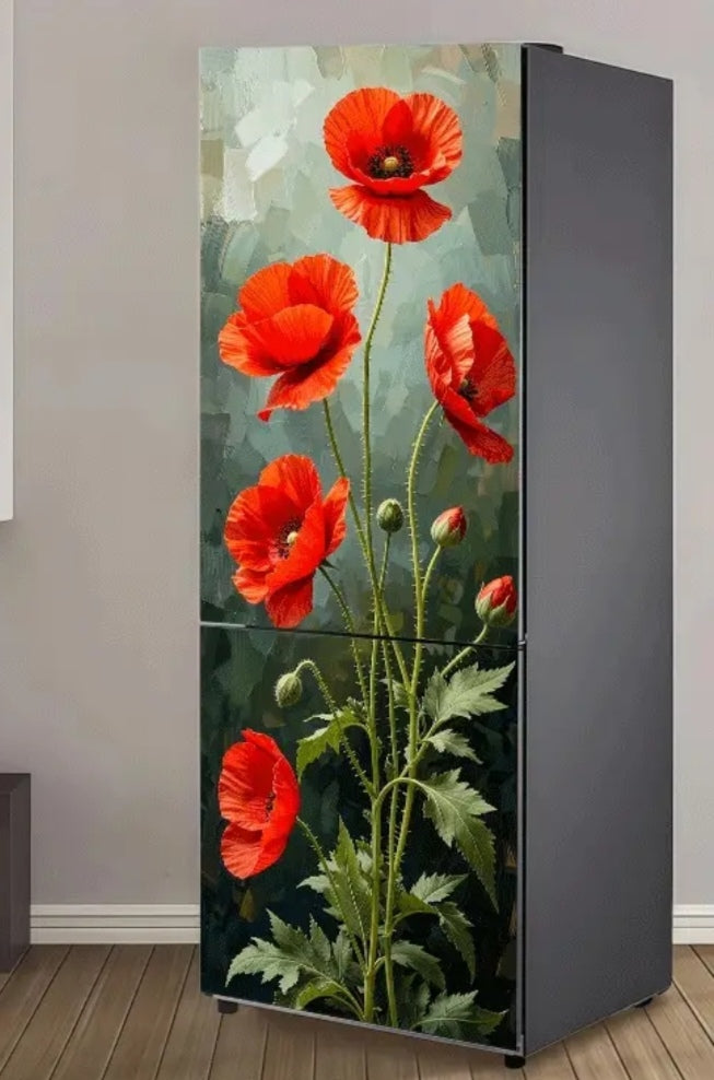 Premium Flower Fridge Door Wrap Collection