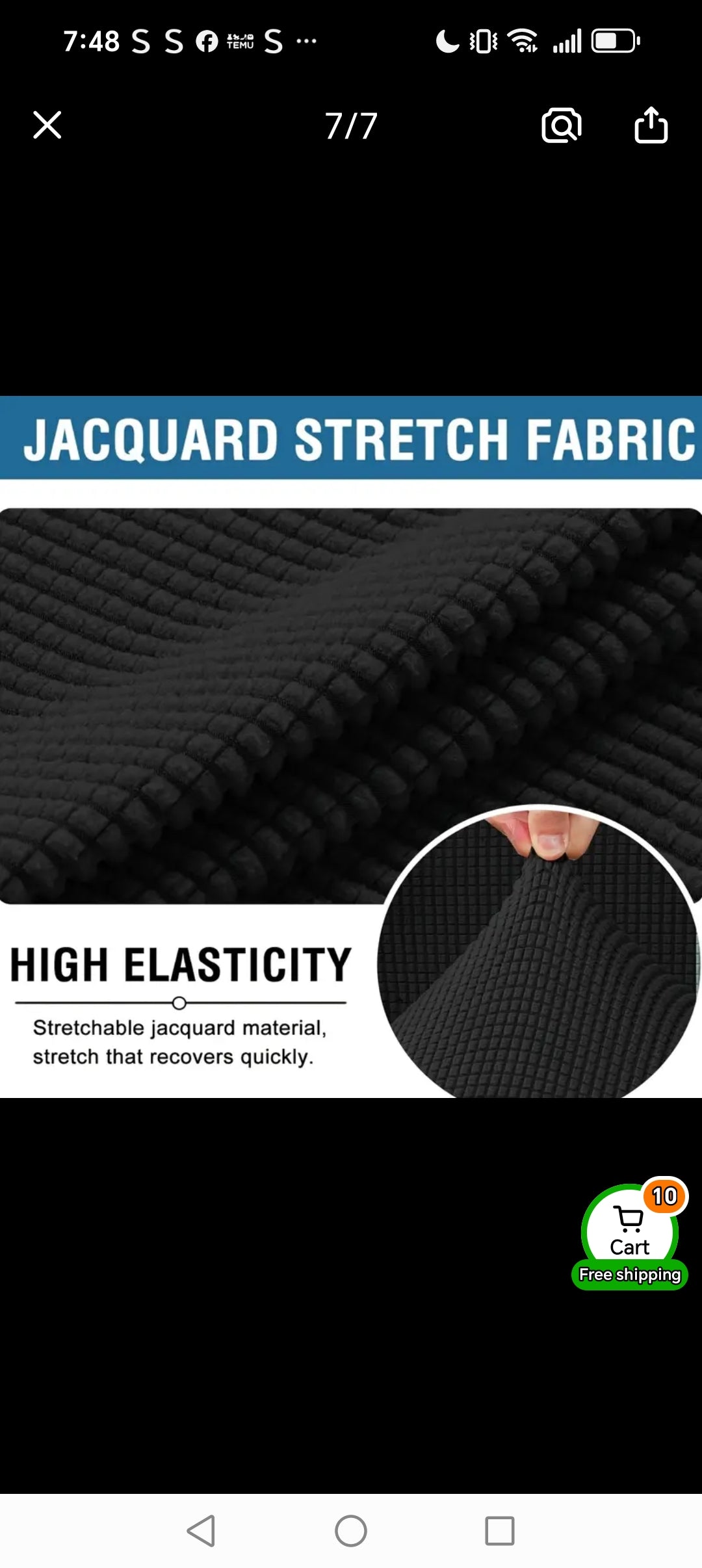 3-Piece Stretch Office Chair Cover Set – Non-Slip Jacquard Cover for Medium & High Back Computer Chairs