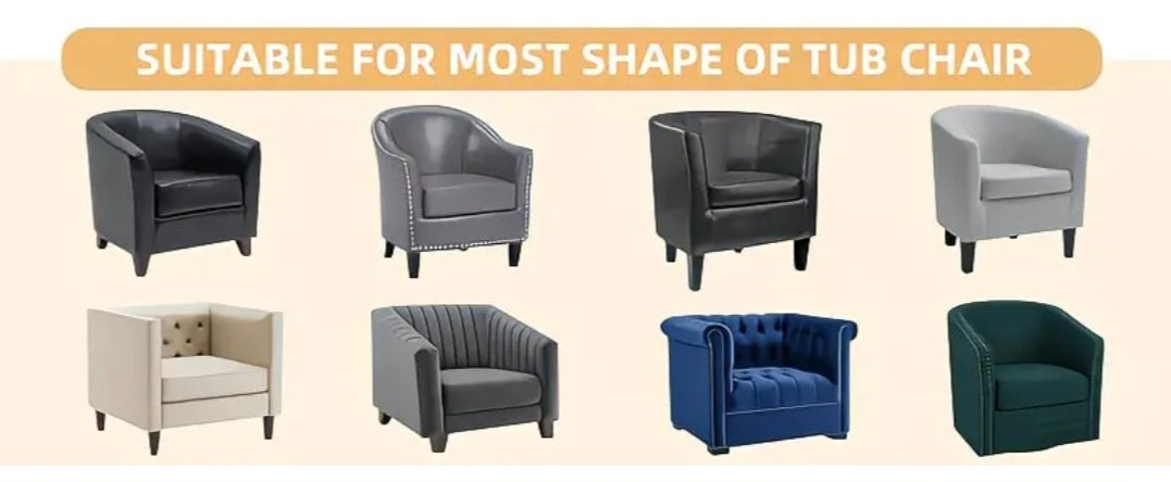 2-Piece Club Chair Printed Stretch Slipcover