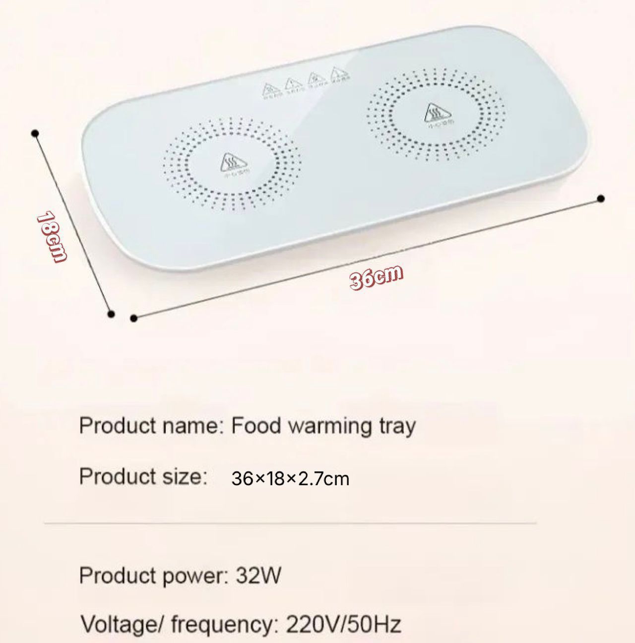 Electric Food Warming Tray – Portable Dish Warmer