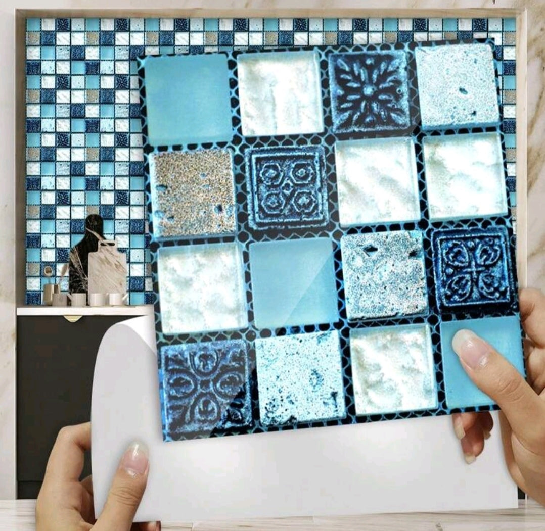 Retro Peel and Stick Tile Stickers – Waterproof Self Adhesive Mosaic Decals for Kitchen Backsplash & Bathroom Walls