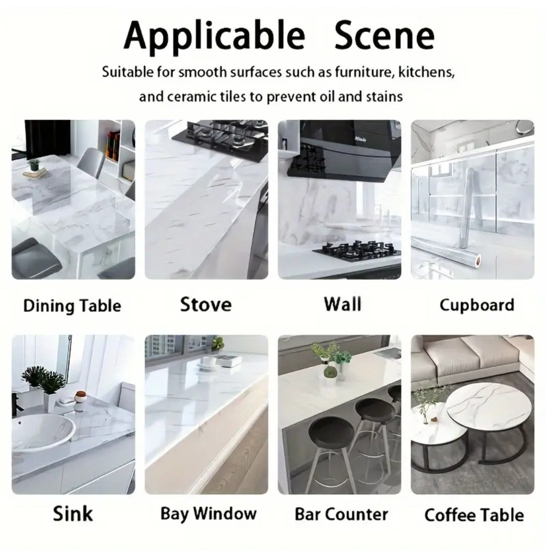 Premium Kitchen Cabinet Vinyl Wrap – Self-Adhesive Waterproof Furniture Film