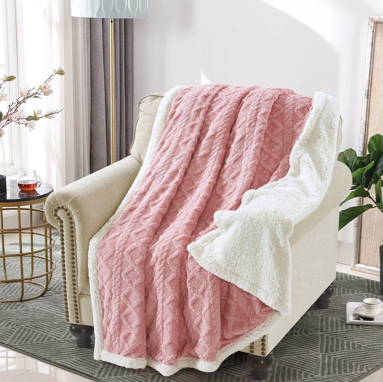 Geometric Sherpa blankets