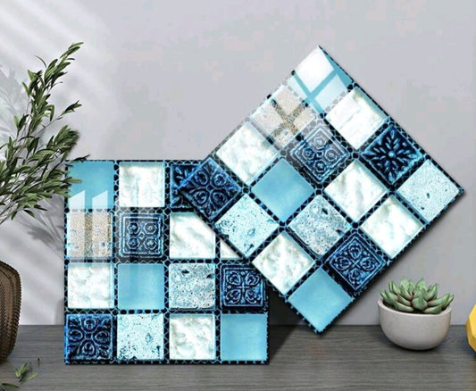 Retro Peel and Stick Tile Stickers – Waterproof Self Adhesive Mosaic Decals for Kitchen Backsplash & Bathroom Walls