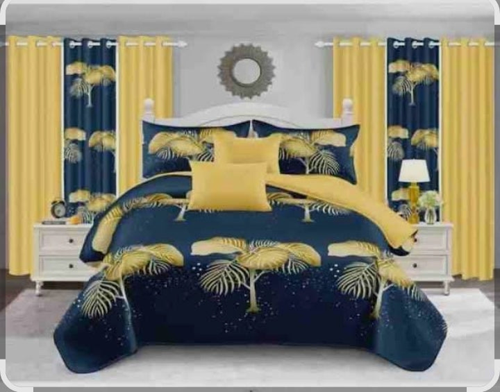 7-Piece Quilt & Curtain Set