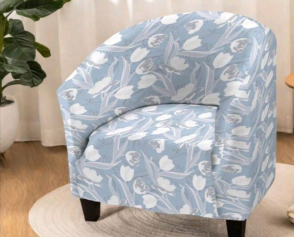 Printed tub chair slipcovers
