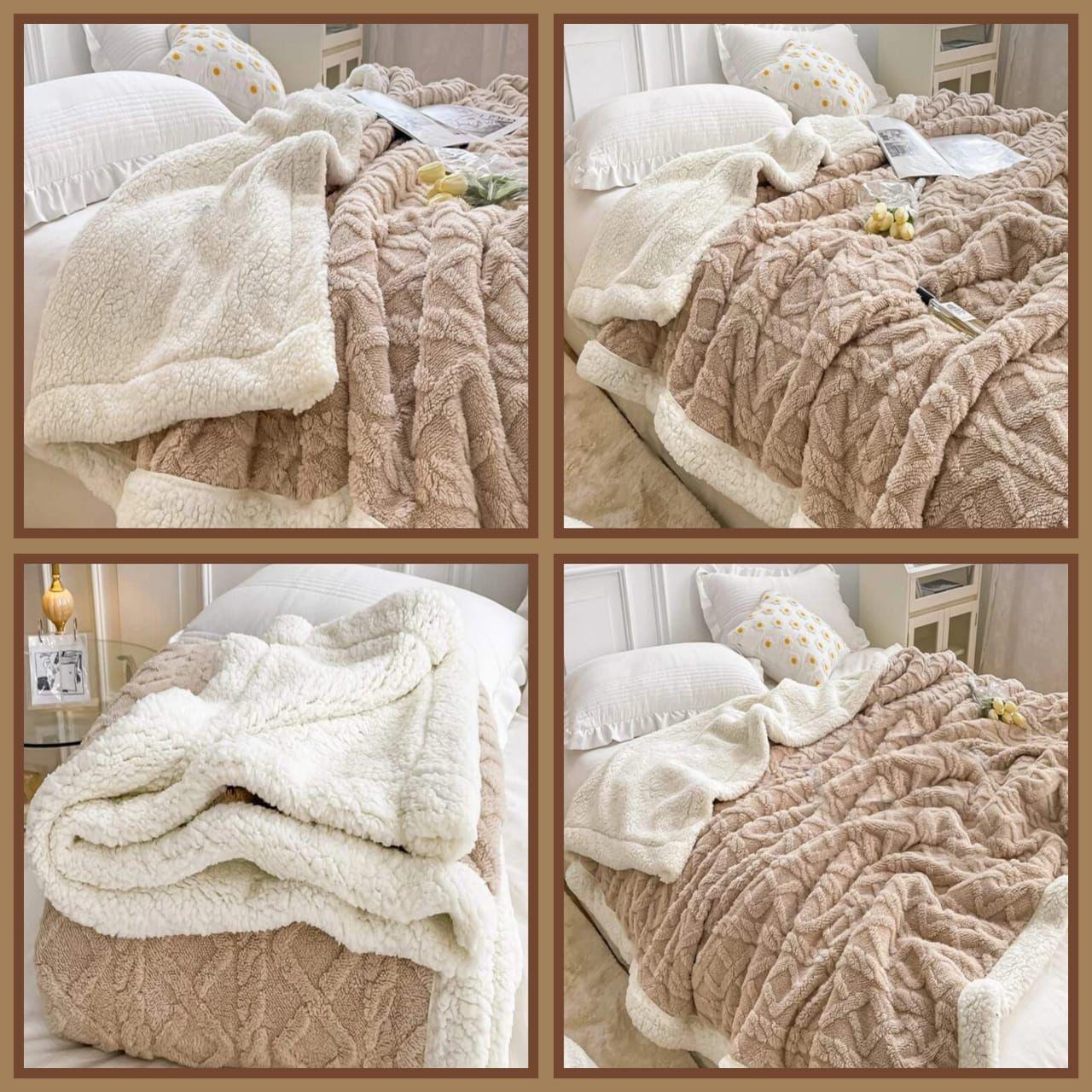Geometric Sherpa blankets