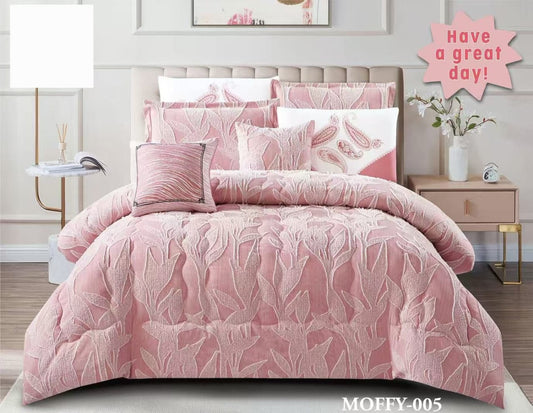 Luxury 7 Piece King Comforter Set – Soft Embroidered Bedroom Bedding