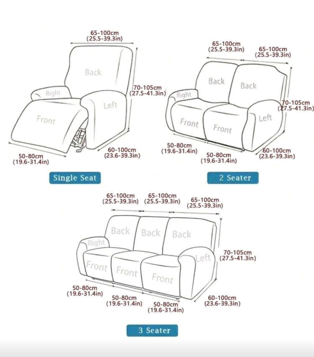 Botanical Recliner Slipcover – Stretch Furniture Protector for Lounge Suite Chairs