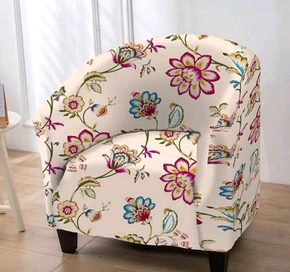 Printed tub chair slipcovers
