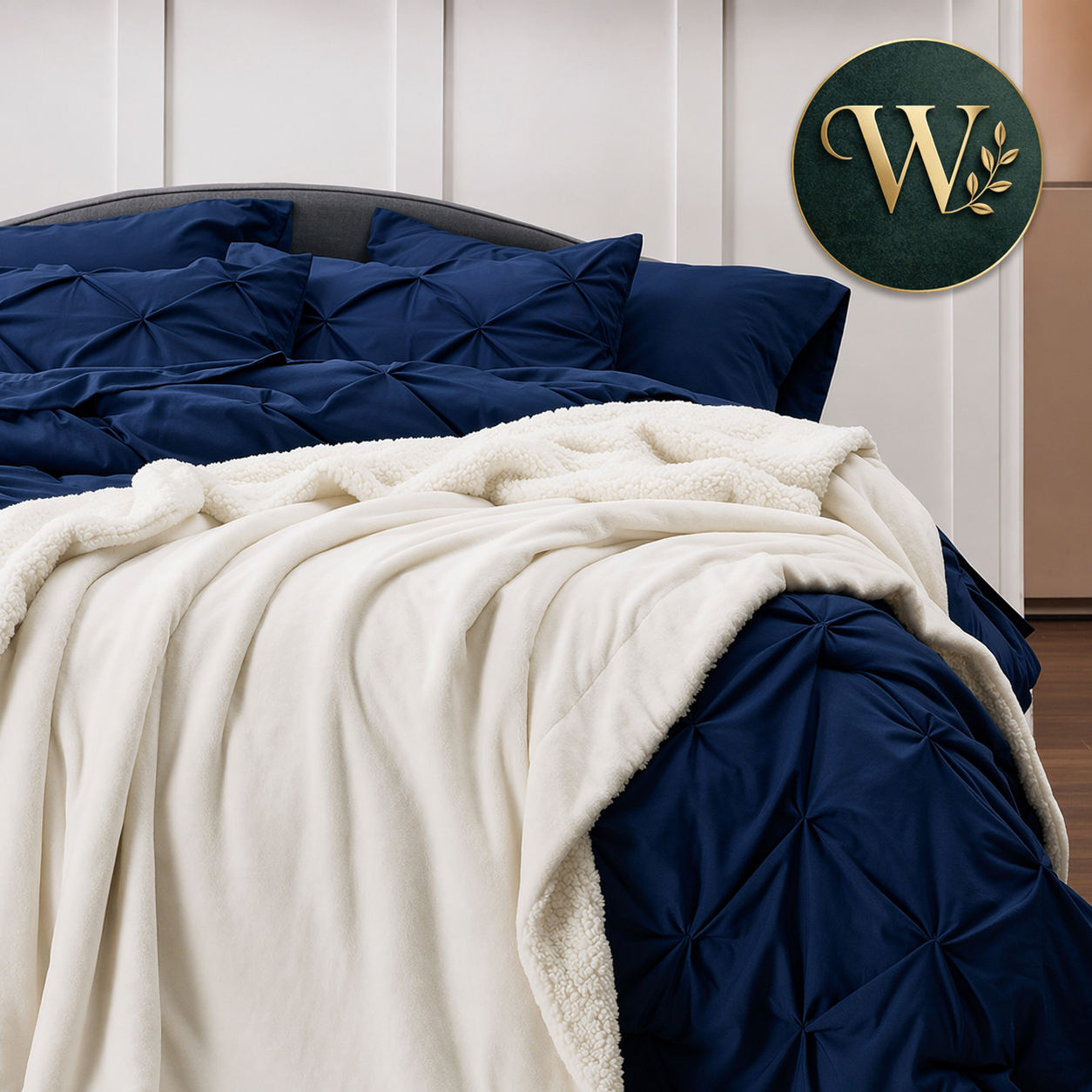 Luxurious Velvet Sherpa Fleece Blanket – Extra Large 200x230cm | Ultra Soft & Heavyweight