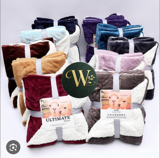 Luxurious Velvet Sherpa Fleece Blanket – Extra Large 200x230cm | Ultra Soft & Heavyweight
