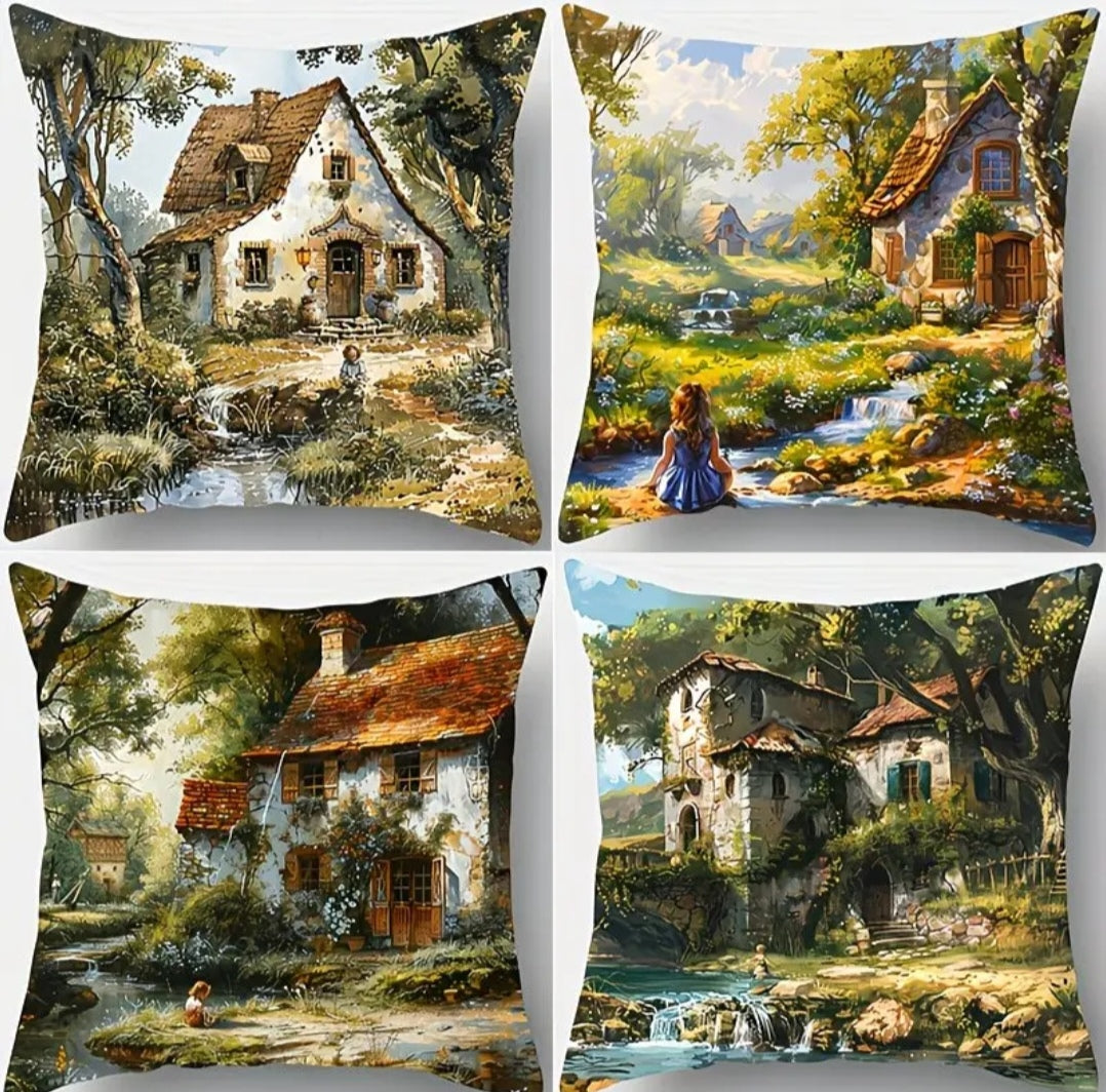 Plaaslewe Sierkussing Oortreksel (45x45cm) | Donkies, Windpomp & Plaas Tema