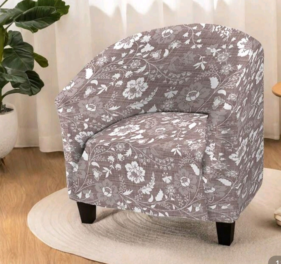 Printed tub chair slipcovers
