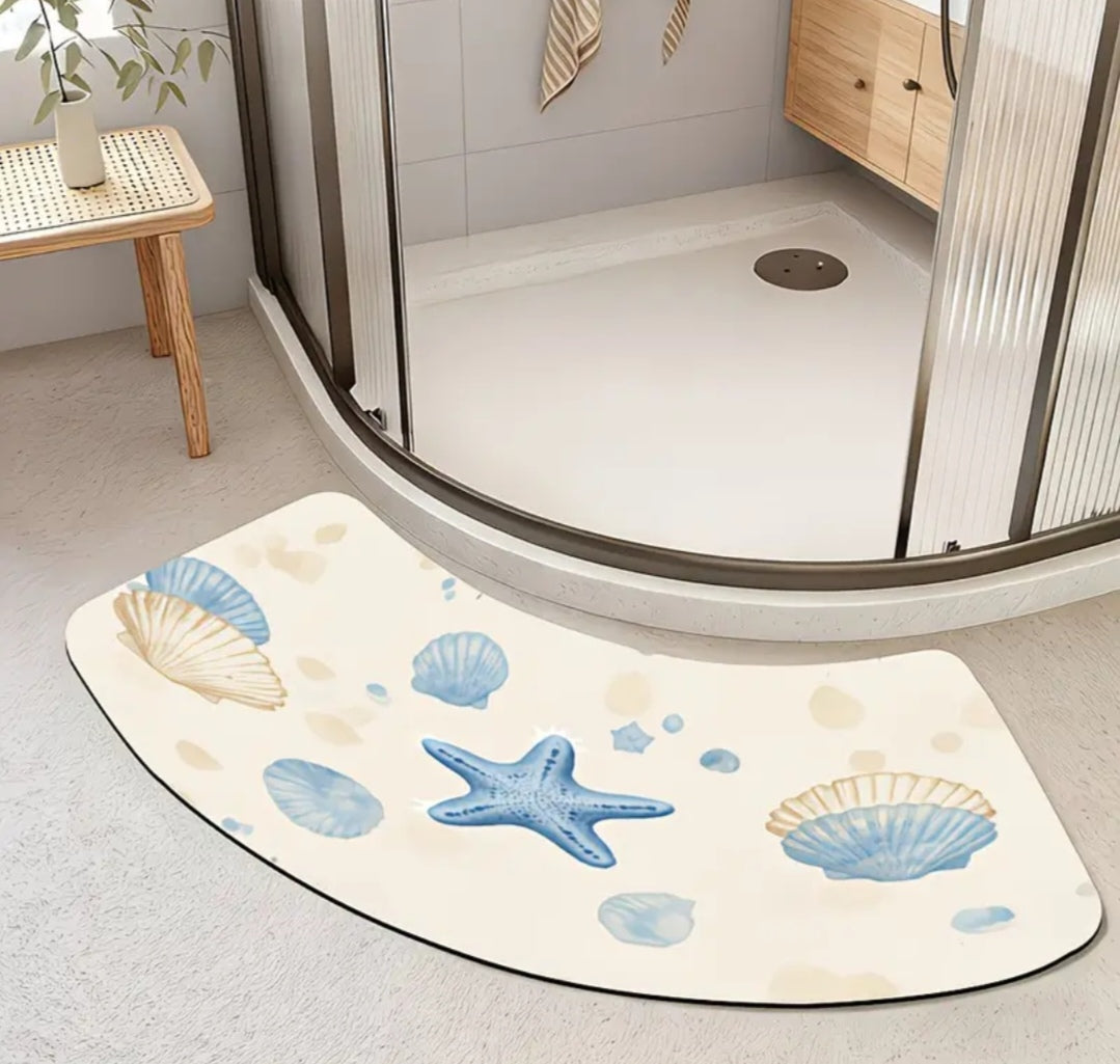 Arch-Shaped Non-Slip Bathroom Mat – Soft, Absorbent & Machine Washable