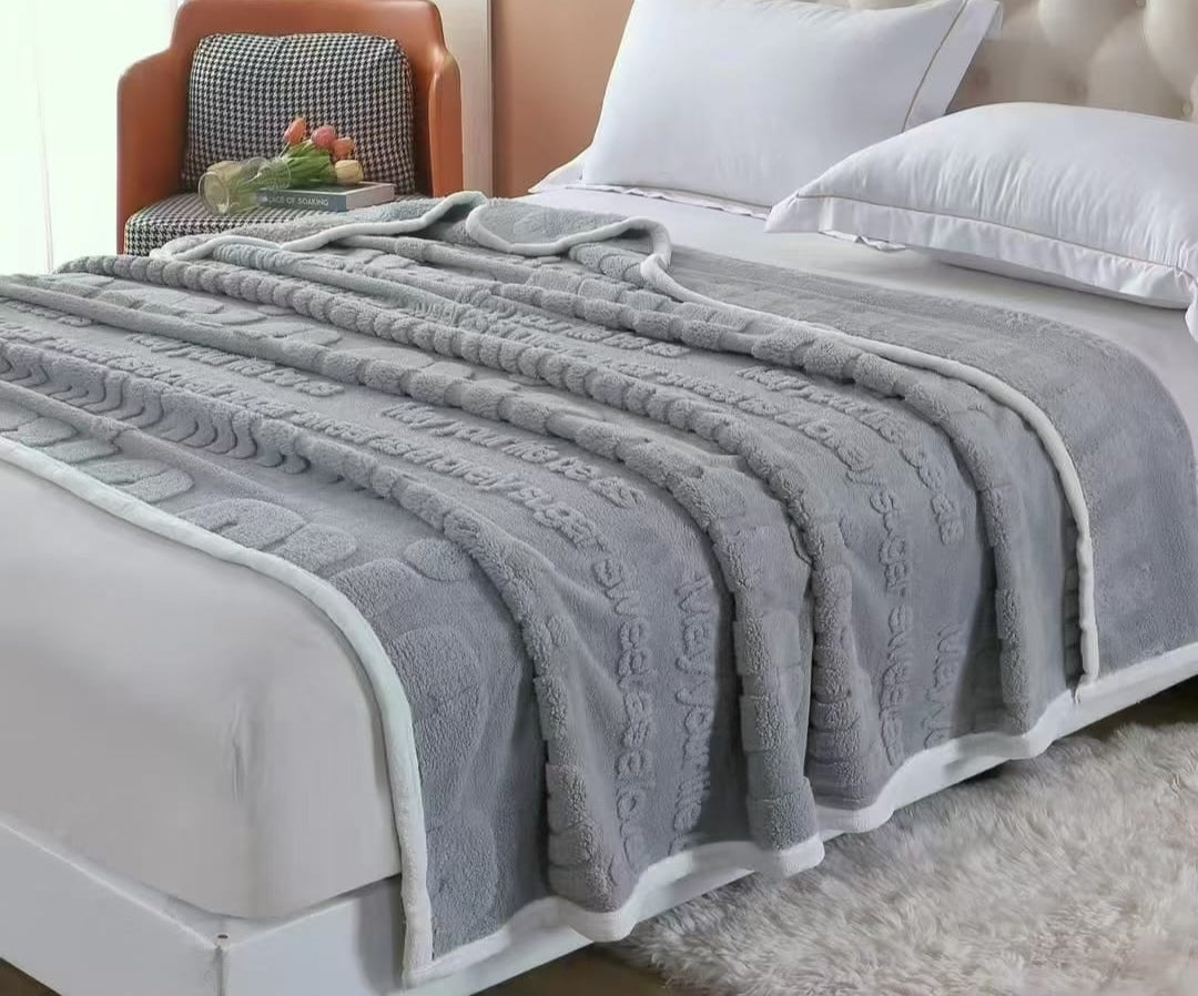 Shaggy stripe blanket