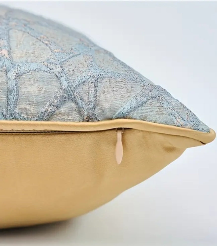 Luxury Nordic Jacquard Throw Pillow Cover – Geometric Textured Cushion Case with Zip Closure