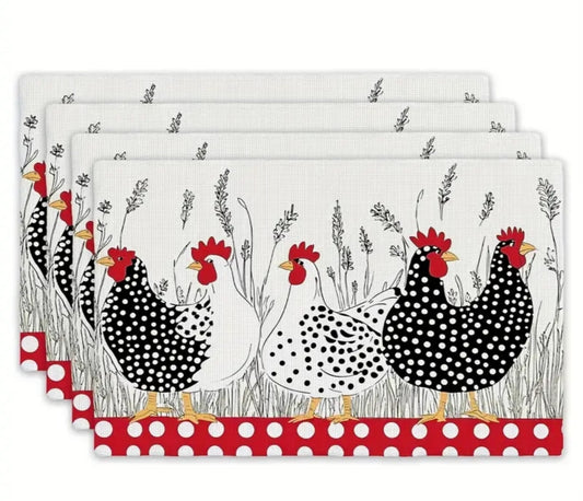 4pce placemats chicken