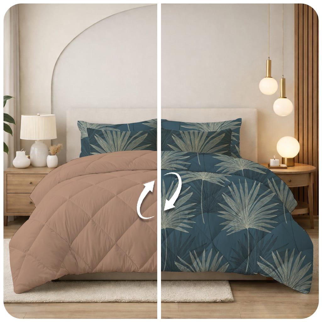 Reversible printed comforter