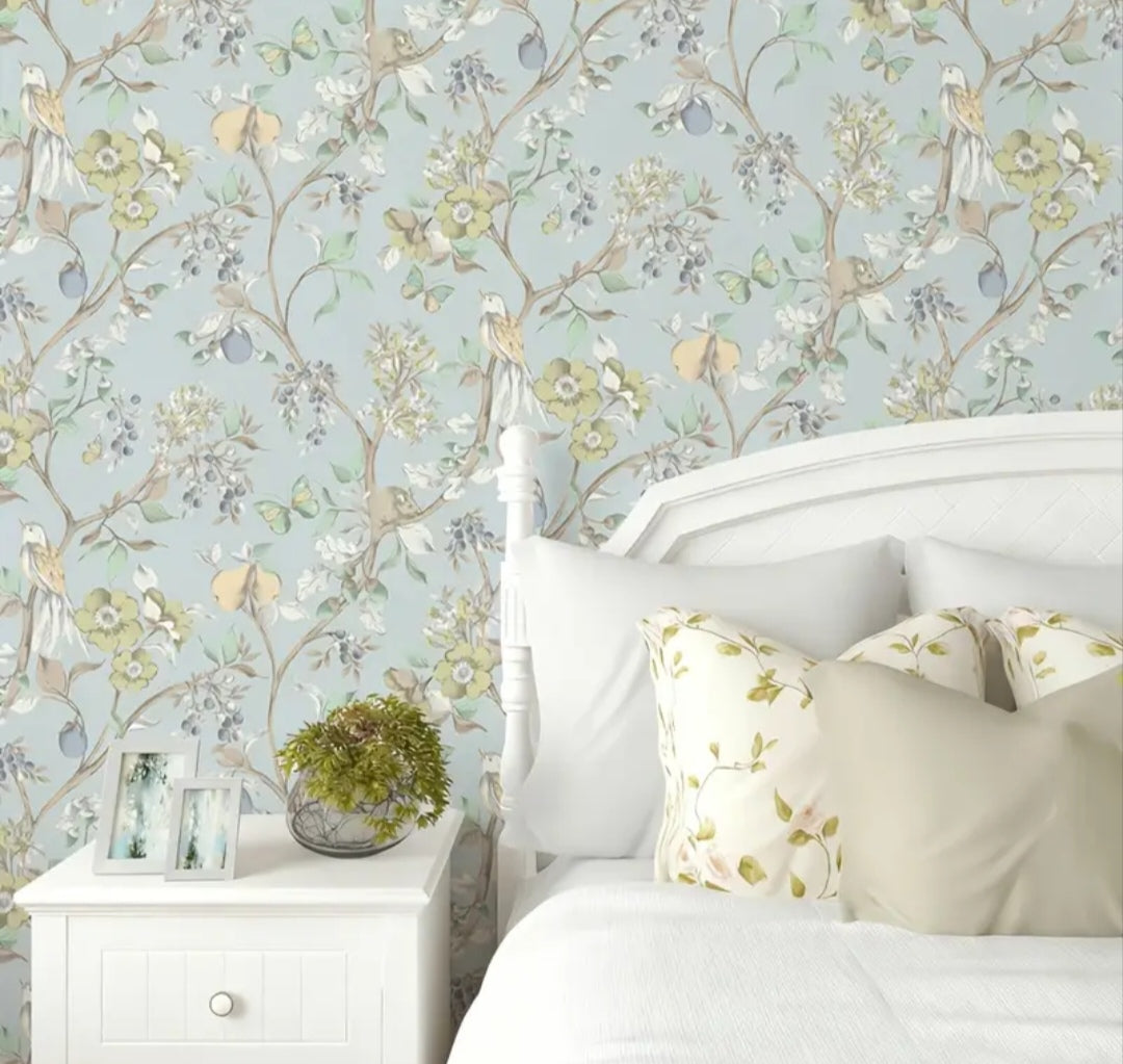 Botanical Wallpaper Collection – Modern Peel and Stick Waterproof Wall Coverings 40x300cm