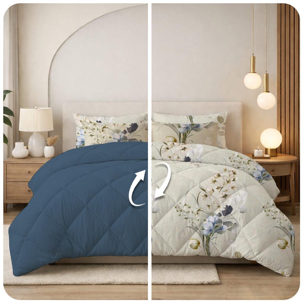 Reversible printed comforter