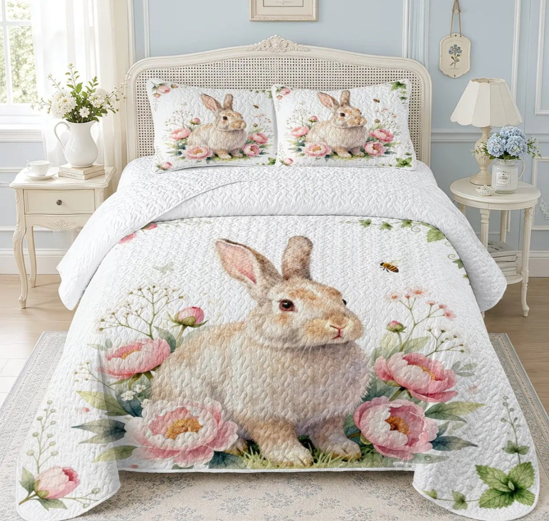 Single Bed Cover Set 150 x 200 cm | Embossed Bed Cover with 1 Pillowcase | Various Designs