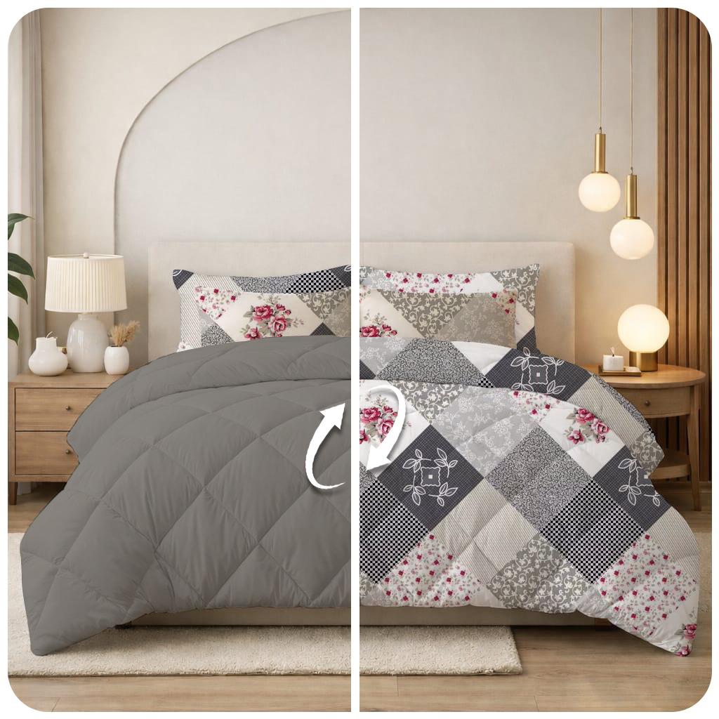 Reversible printed comforter
